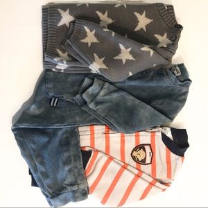 Cherokee Splendid 3 pc set sweater jacket pjs